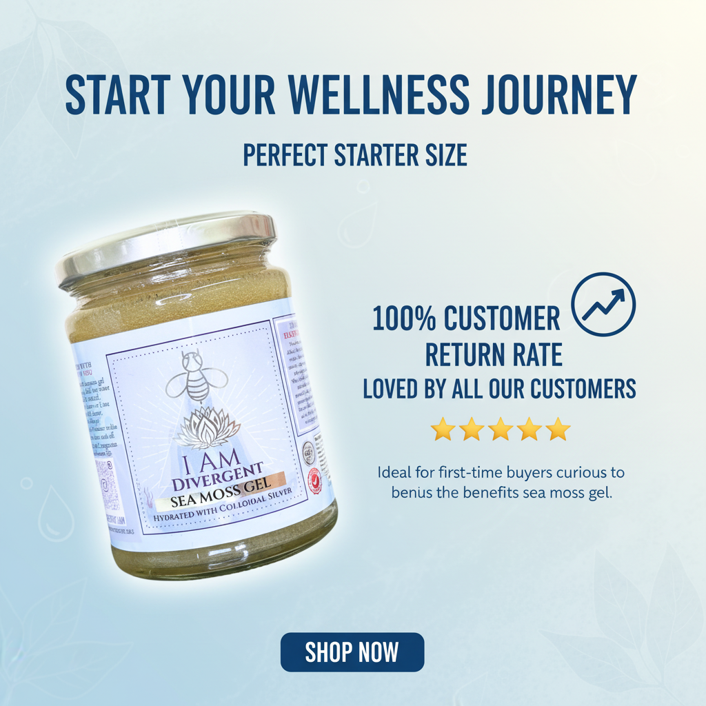 300ml Silver Seamoss Gel+ Promotional Banner