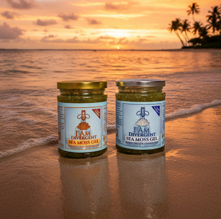 Gold & Silver Sea Moss Gel Twin Pack - 2 x 300ml | | AM Divergent