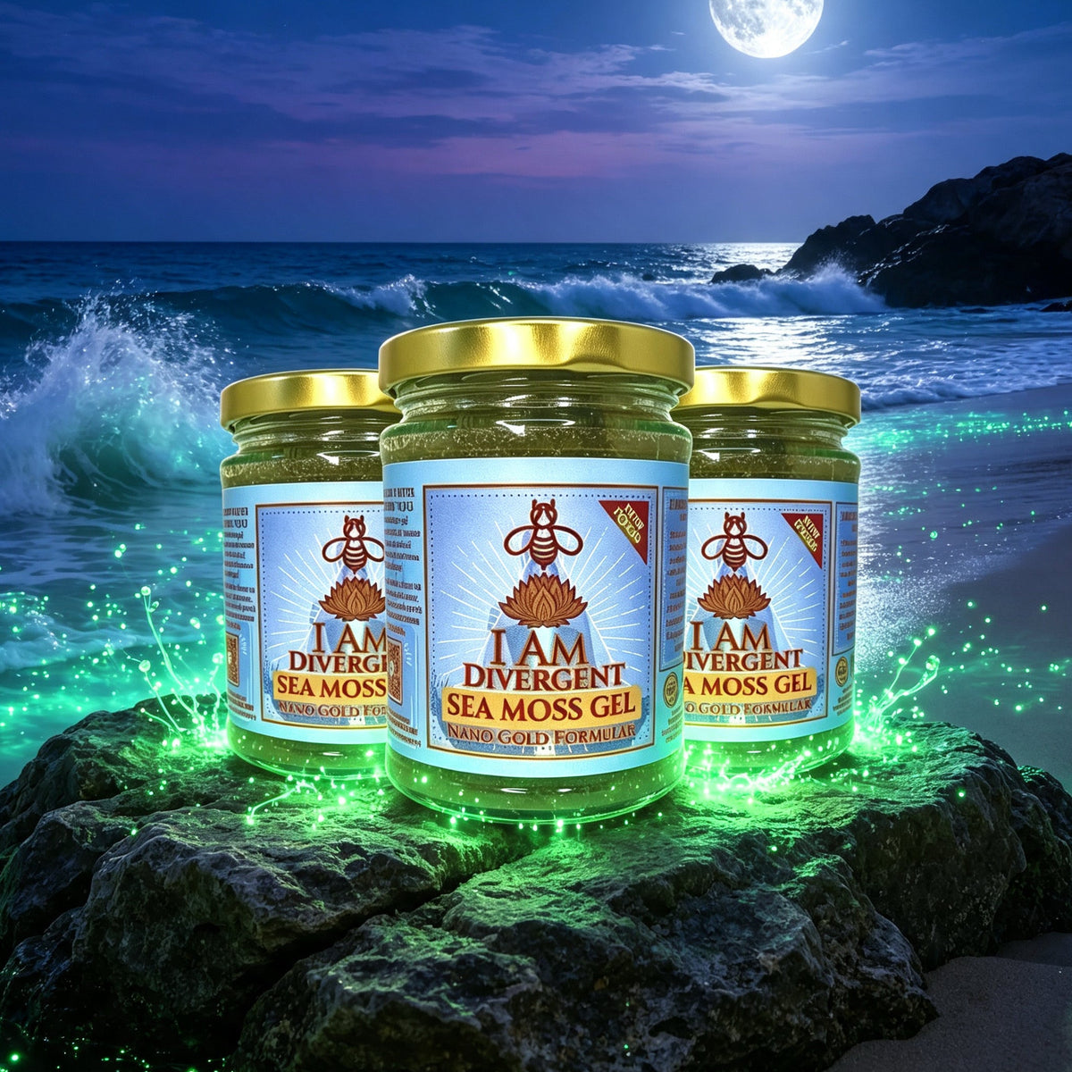 SEA MOSS GEL 3 PACK - 500ml - COLLOIDAL GOLD ZANZIBARI SEAMOSS