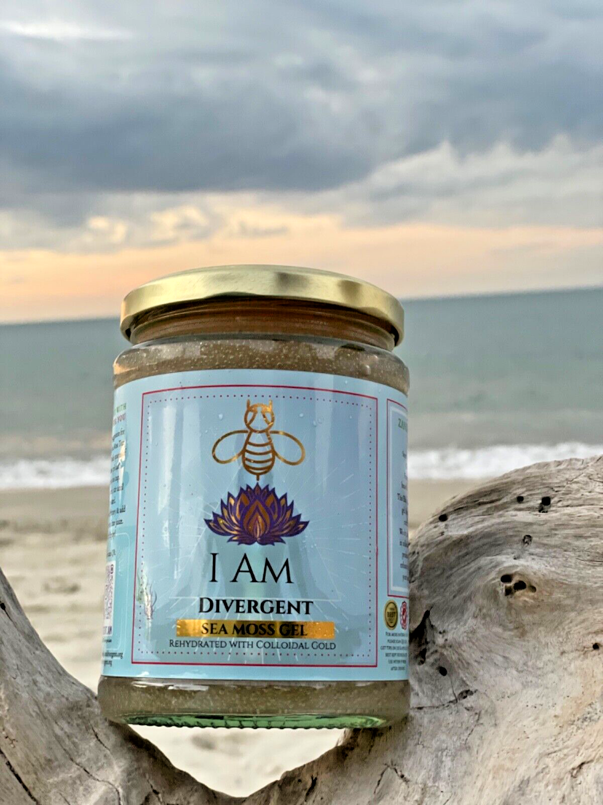 Colloidal Gold Seamoss Gel 500ml Made With Wildcrafted Zanzibari Sea Moss