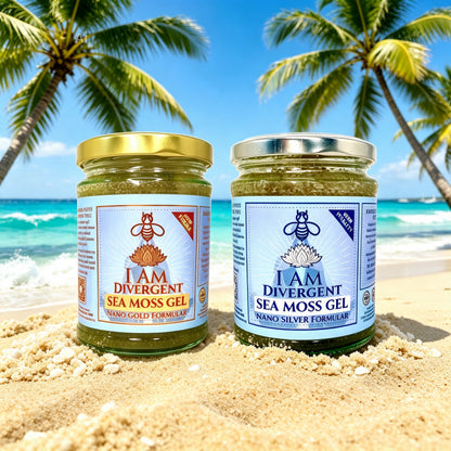 Gold & Silver Sea Moss Gel Twin Pack - 2 x 300ml | | AM Divergent