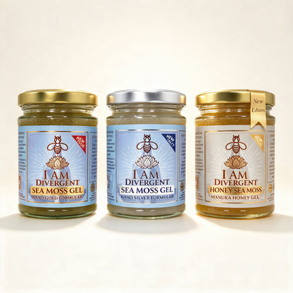 Sea Moss Gel 3-Pack | Nano Gold, Nano Silver & Manuka Honey