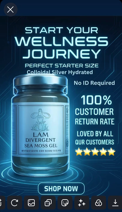 🩶 500ml (Silver) I Am Divergent Seamoss Gel+